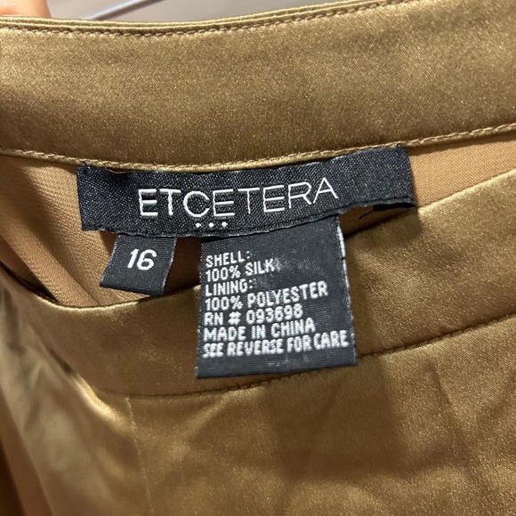 Womens Etcetera bronze beaded silk skirt size 16 - Picture 5 of 5